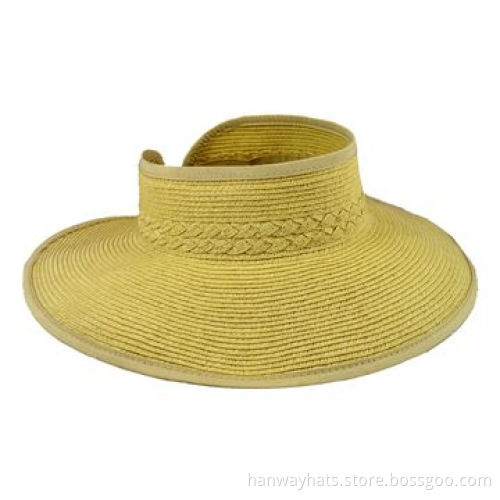 Paper straw rollaway visor sun hats for men